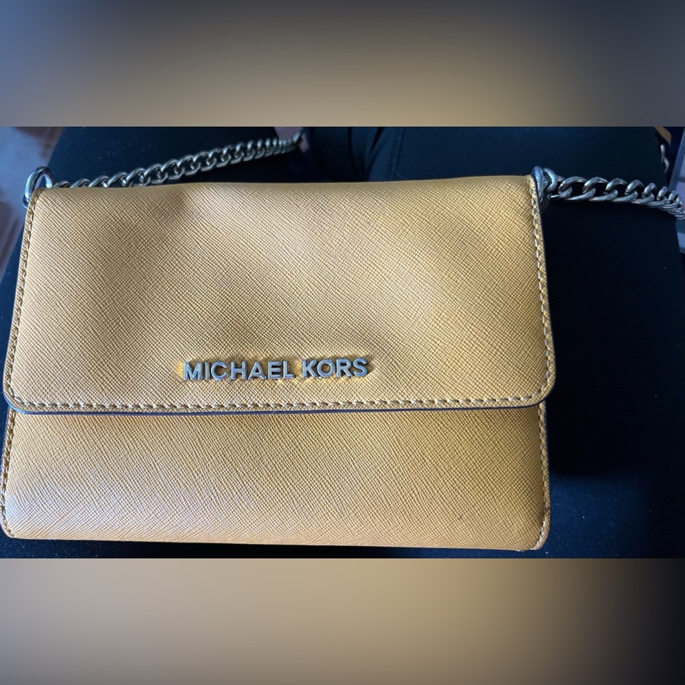 Yellow Michael Kors crossbody